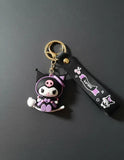 3D PVC Figure Keychain - Kuromi - Witch On Broom