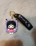 3D PVC Figure Keychain - Kuromi - Pink Dress Mirror