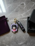 3D PVC Figure Keychain - Kuromi - Pink Dress Mirror