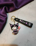 3D PVC Figure Keychain - Kuromi - Winking With Wand
