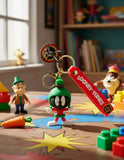 3D PVC Figure Keychain - Looney Tunes - Marvin Martian Pointing