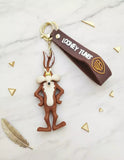 3D PVC Figure Keychain - Looney Tunes - Wile E Coyote Arms Akimbo