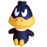 3D PVC Figure Keychain - Looney Tunes - Daffy Duck Grumpy Sitting