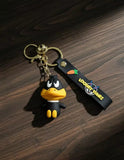3D PVC Figure Keychain - Looney Tunes - Daffy Duck Grumpy Sitting