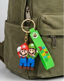 3D PVC Figure Keychain - Mario Y Luigi - Mario Luigi Saluting Pose