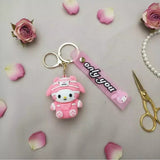3D PVC Figure Keychain - Sanrio - My Melody Striped Bear Costume