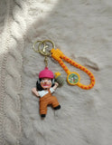 3D PVC Figure Keychain - One Piece Usopp - Usopp Holding Bomb