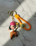 3D PVC Figure Keychain - One Piece Usopp - Usopp Holding Bomb
