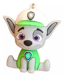 3D PVC Figure Keychain - Paw Patrol - Chibi Rocky Sitting
