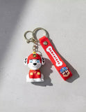 3D PVC Figure Keychain - Paw Patrol - Marshall Firefighter Sitting Variant 2