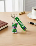 3D PVC Figure Keychain - Paw Patrol - Rocky Sitting Green Uniform