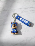 3D PVC Figure Keychain - Paw Patrol - Chase Police Uniform Sitting