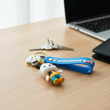 3D PVC Figure Keychain - Sanrio - Pochacco Orange Shirt Blue Shorts