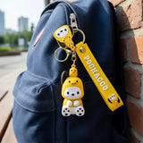 3D PVC Figure Keychain - Pochacco De Hello Kitty - Pochacco Duck Costume Chick