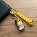 3D PVC Figure Keychain - Pochacco De Hello Kitty - Pochacco Duck Costume Chick