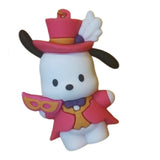 3D PVC Figure Keychain - Pochacco De Hello Kitty - Pochacco Masquerade Outfit