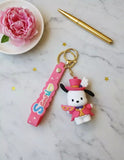 3D PVC Figure Keychain - Pochacco De Hello Kitty - Pochacco Masquerade Outfit