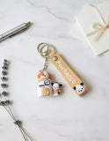 3D PVC Figure Keychain - Pochacco De Hello Kitty - Charmmy Kitty Pochacco Doghouse