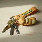 3D PVC Figure Keychain - Pokemon Eevee - Sleeping Eevee