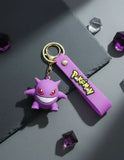 3D PVC Figure Keychain - Pokemon Gengar - Chibi Gengar Smiling