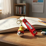 3D PVC Figure Keychain - Pokemon Psyduck En Su Pokebola - Psyduck On Pokeball