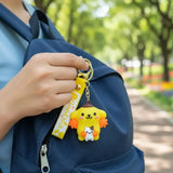 3D PVC Figure Keychain - Pompompurin De Hello Kitty - Pompompurin Holding Macaroon