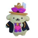 3D PVC Figure Keychain - Pompompurin De Hello Kitty - Pompompurin Masquerade Outfit