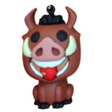 3D PVC Figure Keychain - Rey Leon - Pumbaa Eating Bug