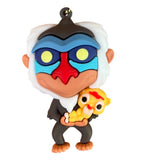 3D PVC Figure Keychain - Rey Leon - Rafiki Holding Baby Simba