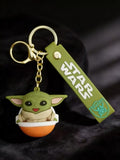 3D PVC Figure Keychain - Star Wars - Grogu In Pram
