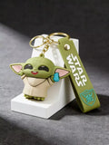 3D PVC Figure Keychain - Star Wars - Grogu Holding Blue Cookie