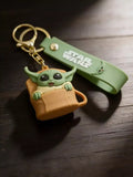 3D PVC Figure Keychain - Star Wars - Grogu In Pram Variant 2