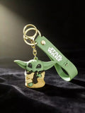 3D PVC Figure Keychain - Star Wars - Grogu Holding Stick Scarf