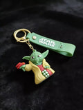 3D PVC Figure Keychain - Star Wars - Yoda Holding Red Starship