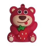 3D PVC Figure Keychain - Toy Story - Lotso Waving Strawberry