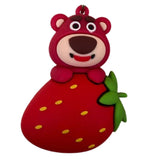 3D PVC Figure Keychain - Toy Story - Lotso Peeking Strawberry