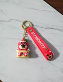 3D PVC Figure Keychain - Toy Story - Lotso Strawberry Hat Cake