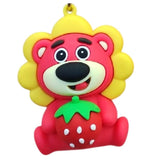 3D PVC Figure Keychain - Toy Story - Lotso Holding Strawberry