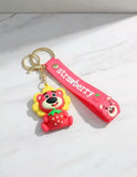 3D PVC Figure Keychain - Toy Story - Lotso Holding Strawberry