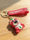 3D PVC Figure Keychain - Toy Story - Lotso Strawberry Sitting