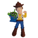 3D PVC Figure Keychain - Toy Story - Woody Holding Alien