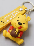 3D PVC Figure Keychain - Winnie the Pooh - Pooh Licking Honey Pot