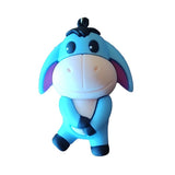 3D PVC Figure Keychain - Winnie the Pooh - Eeyore Chibi Bashful