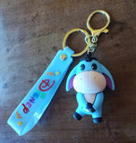 3D PVC Figure Keychain - Winnie the Pooh - Eeyore Chibi Bashful