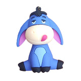 3D PVC Figure Keychain - Winnie the Pooh - Eeyore Sitting Tongue Out