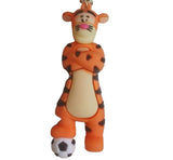 3D PVC Figure Keychain - Winnie the Pooh - Tigger With Soccer Ball