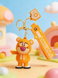 3D PVC Figure Keychain - Winnie the Pooh - Pooh In Tigger Hoodie