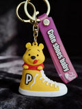 3D PVC Figure Keychain - Winnie the Pooh - Pooh In Yellow Sneaker
