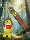3D PVC Figure Keychain - Winnie the Pooh - Pooh Aviator Outfit