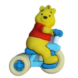 3D PVC Figure Keychain - Winnie the Pooh - Pooh Riding Tricycle